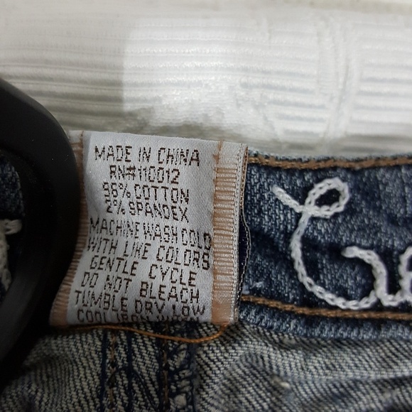 Industrial Cotton Jean Skirt Raw Hem/Unhemmed Sz 7 - Picture 6 of 8